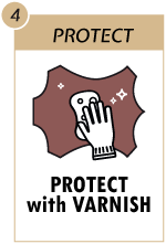 varnish the leather