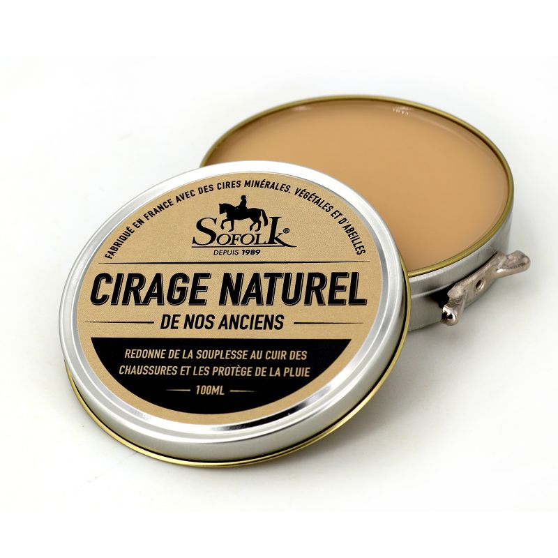 Cirage pour cuirs et chaussures noir - 100ml