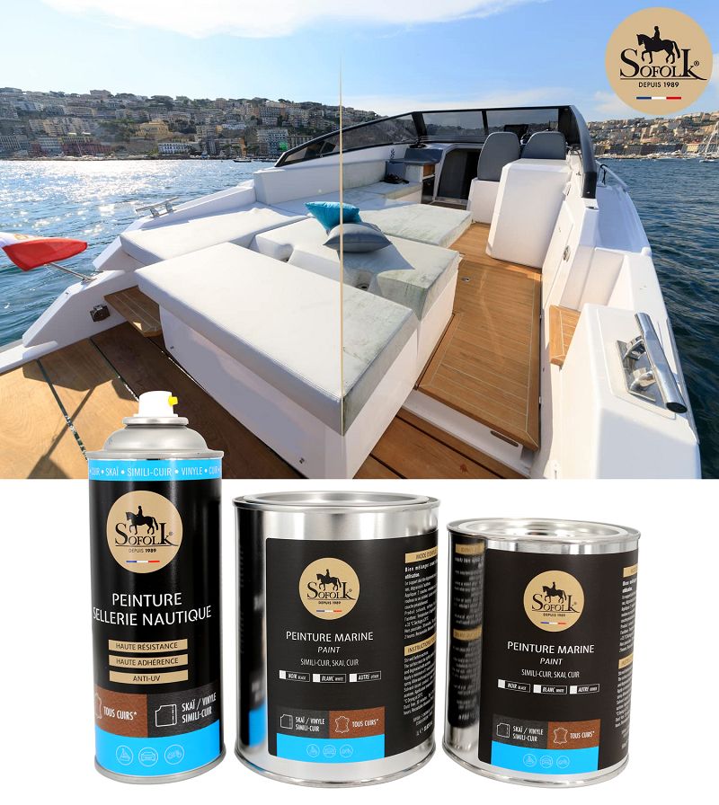 PEINTURE SELLERIE NAUTIQUE SKAÏ, SIMILI-CUIR, CUIR